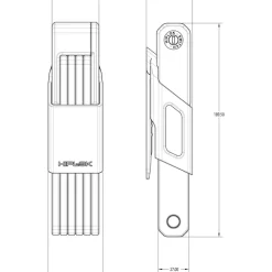 Hiplok Switch 85 cm Vouwbare Slot - urban green
