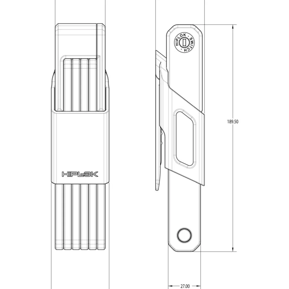Hiplok Switch 85 cm Vouwbare Slot - urban green