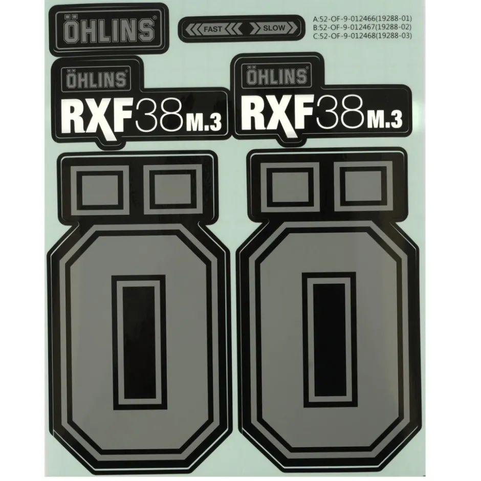 Stickers < ÖHLINS RXF38 M.3 Sticker Kit - grijs