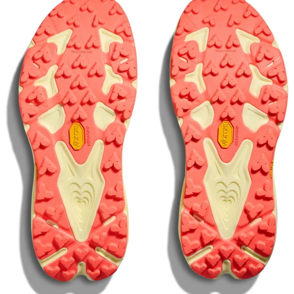 Hoka Speedgoat 7 Hardloopschoenen Vrouwen - vintage yellow / neon flame