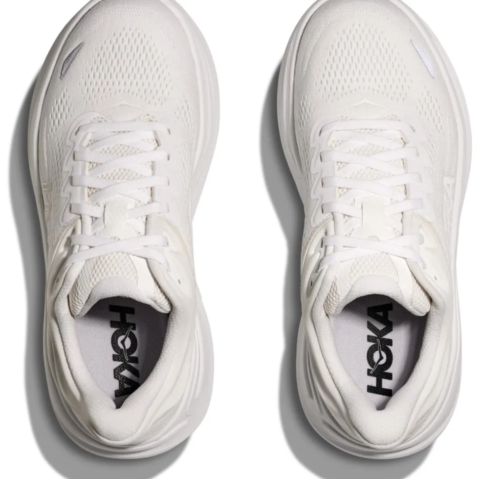 Hoka Bondi 9 Hardloopschoenen Dames - wit / wit