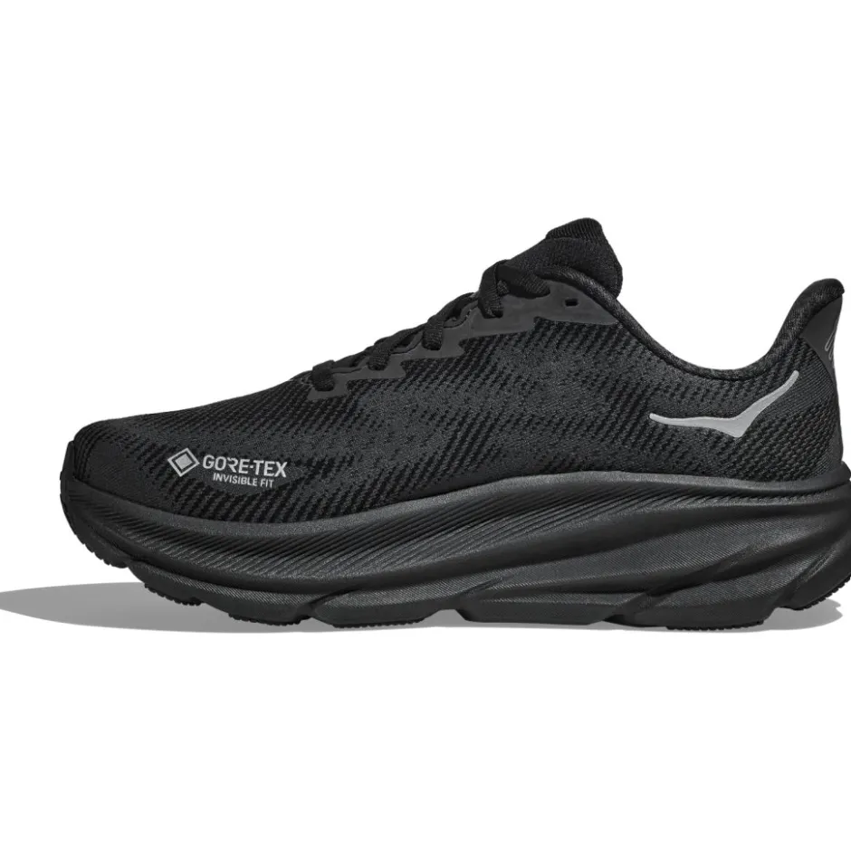Hardloopschoenen Voor Op De Weg|Hardloopschoenen Heren < Hoka Clifton 9 GTX Hardloopschoenen Heren - zwart / zwart