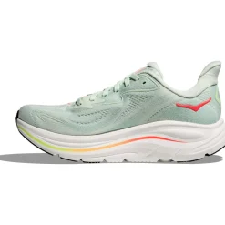 Hoka Clifton 10 Hardloopschoenen Dames - sea glass / neon flame