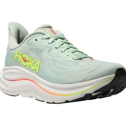 Hoka Clifton 10 Hardloopschoenen Dames - sea glass / neon flame