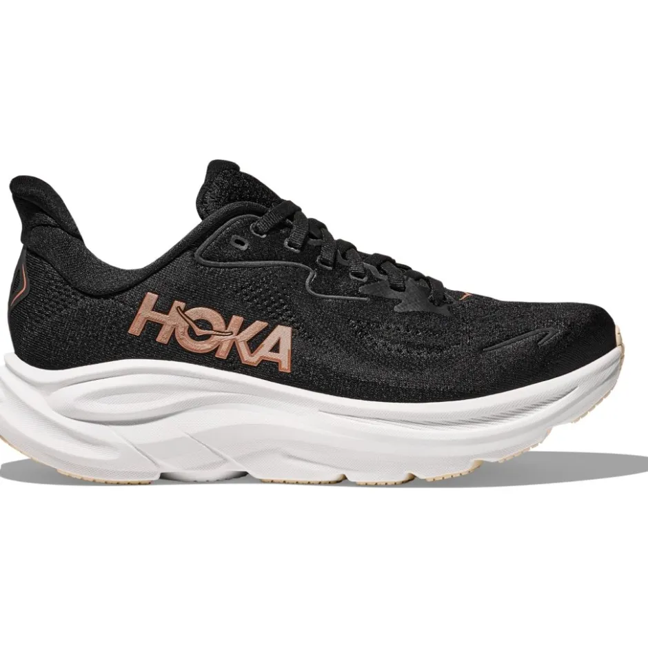 Hardloopschoenen Voor Op De Weg|Schoenen < Hoka Clifton 10 Hardloopschoenen Dames - zwart / rose gold