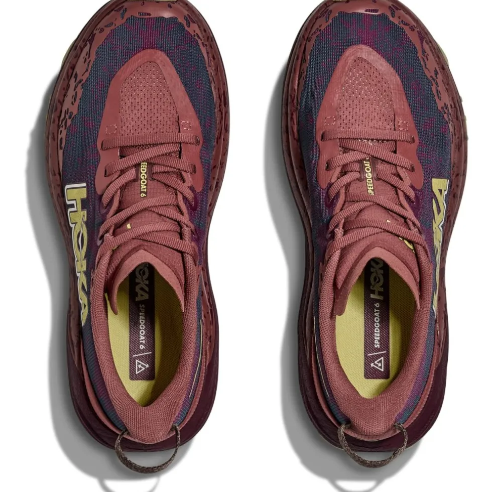 Hoka Speedgoat 6 Hardloopschoenen Dames - rouge / black cherry
