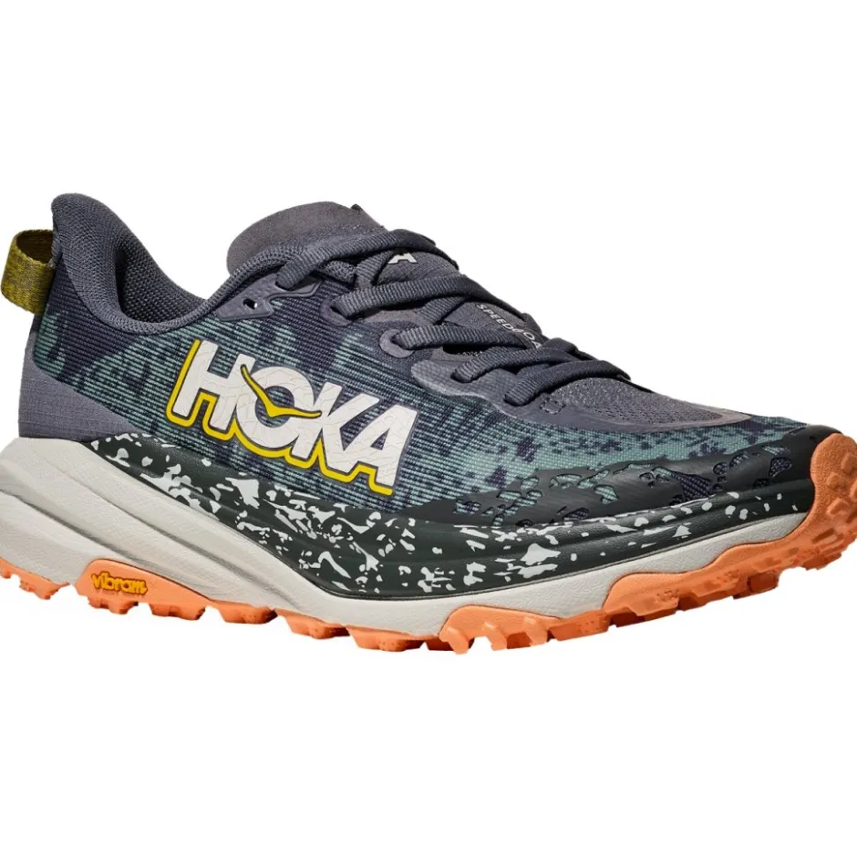 Hardloopschoenen Dames|Schoenen < Hoka Speedgoat 6 Hardloopschoenen Dames - grey skies / cosmic grey