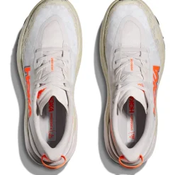 Hoka Speedgoat 6 Hardloopschoenen Heren - wit / neon tangerine