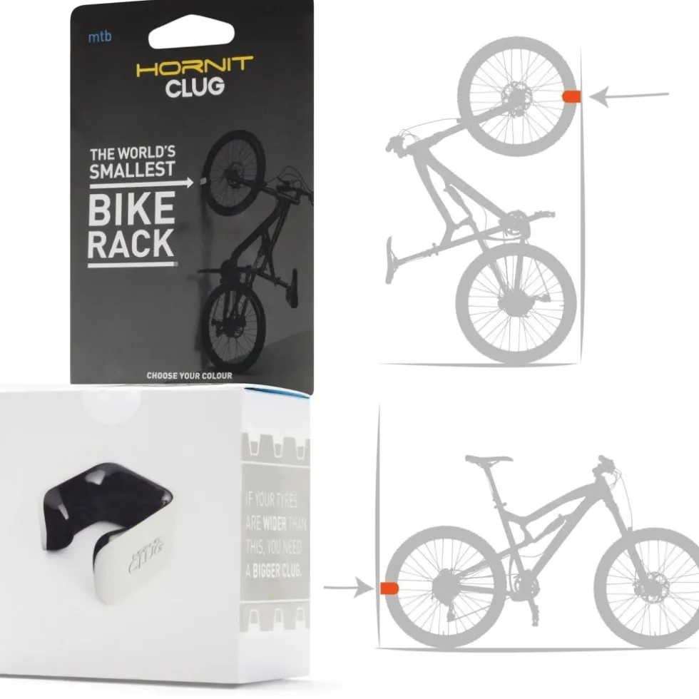 Hornit CLUG MTB Muurbeugel (44-57mm / 1.7-2,25") - wit-zwart