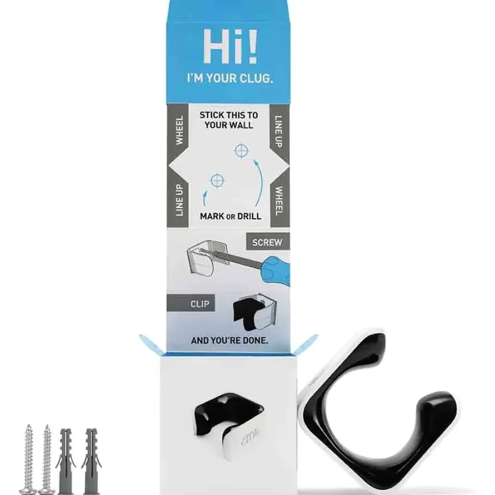 Hornit CLUG MTB Muurbeugel (44-57mm / 1.7-2,25") - wit-zwart