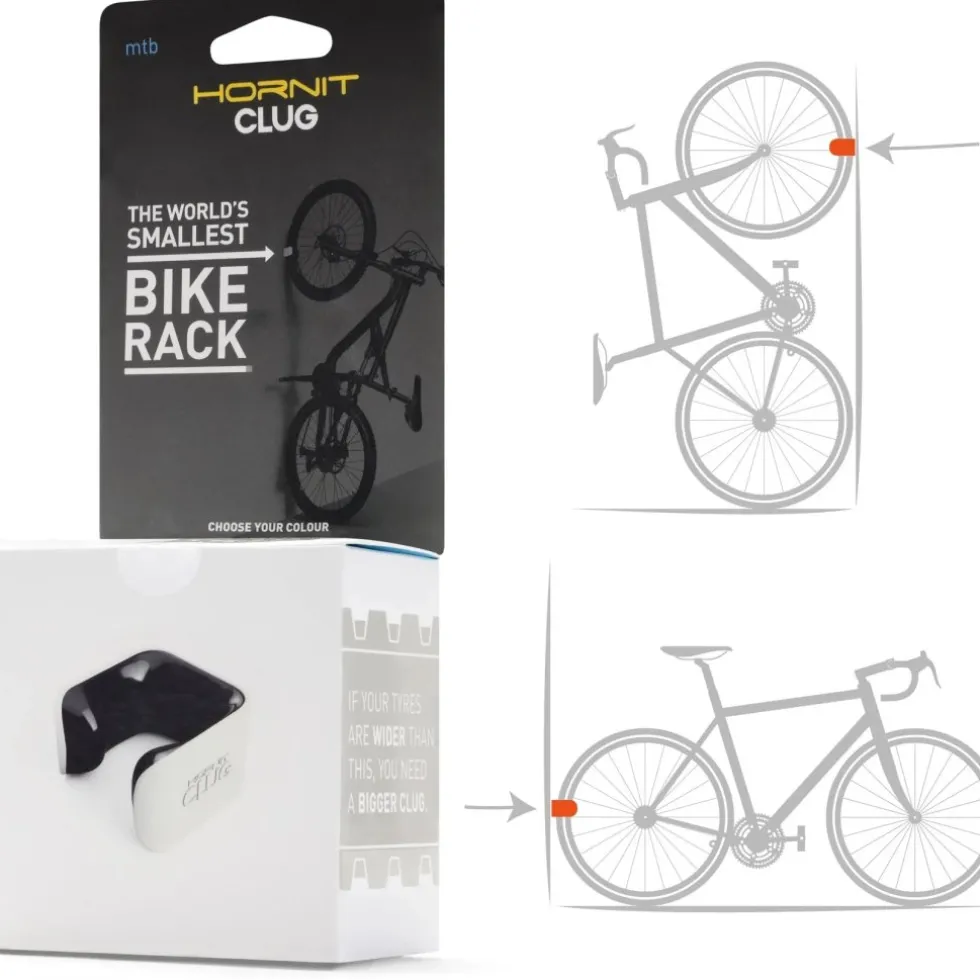 Hornit CLUG ROADIE Muurbeugel (23 - 32mm) - wit-zwart