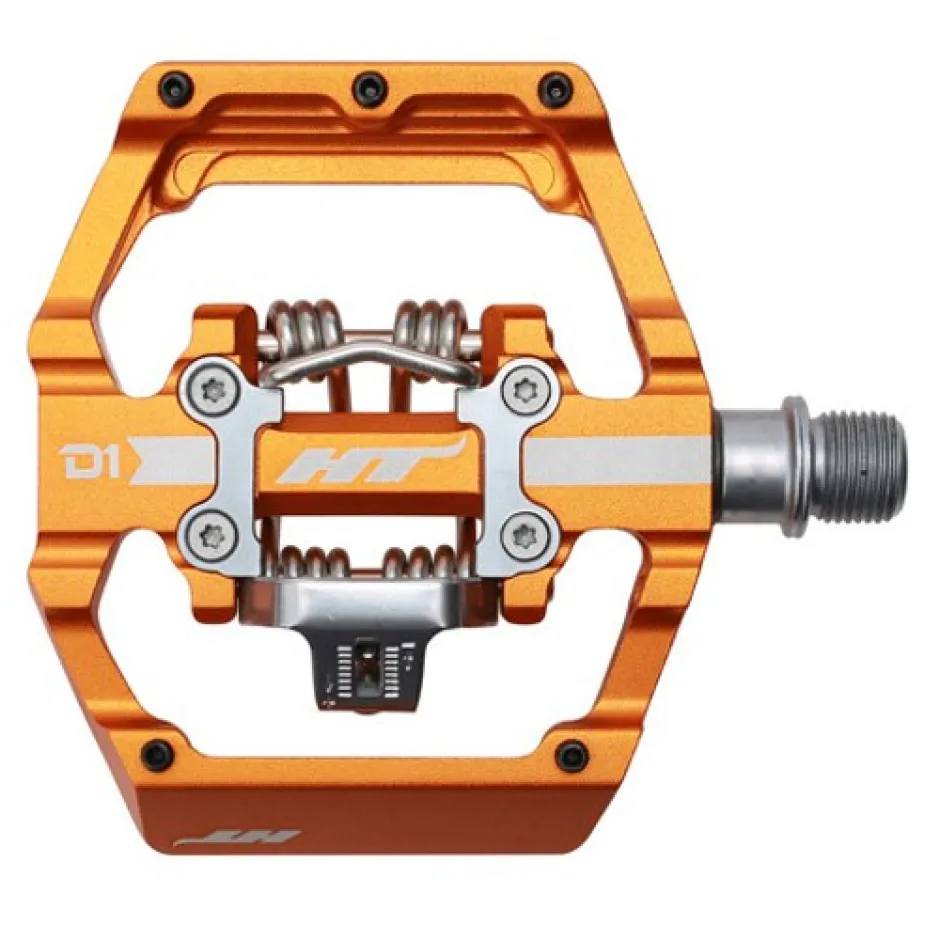 Combi Pedalen < HT Components HT D1 DUO Klikpedalen / Platformpedalen - orange