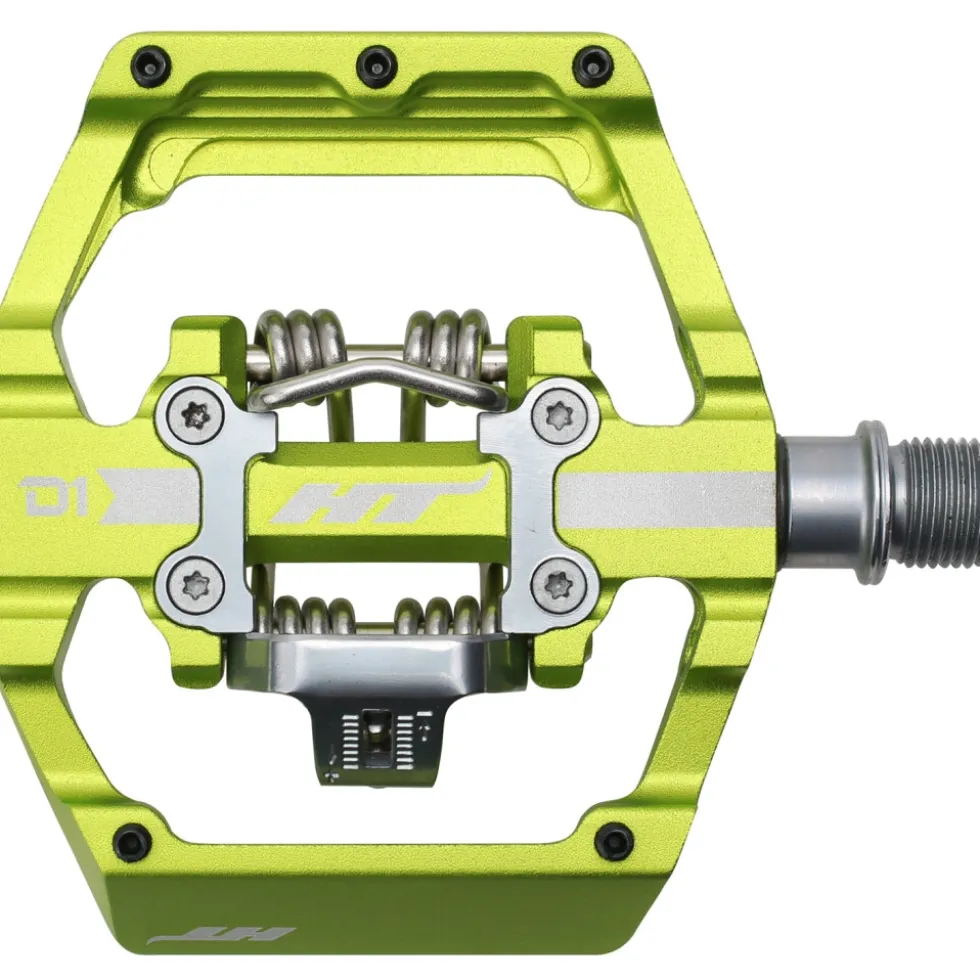HT D1 DUO Klikpedalen / Platformpedalen - apple green