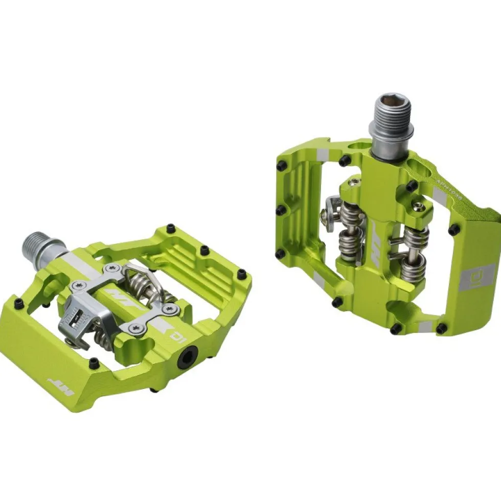 HT D1 DUO Klikpedalen / Platformpedalen - apple green