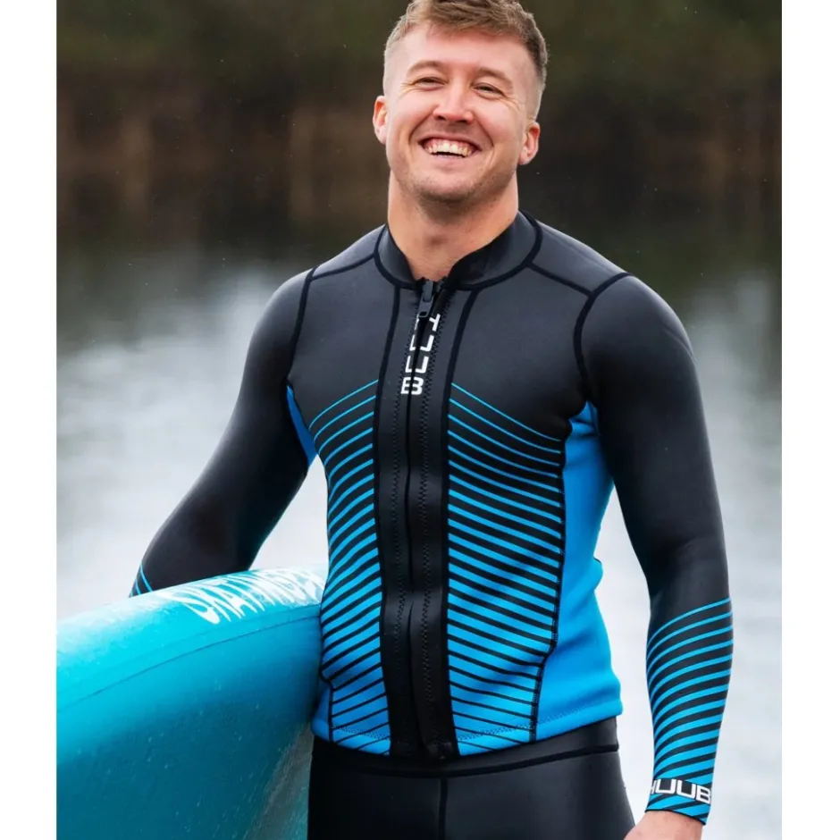 Neopreen Kleding|Neopreen Kleding < HUUB Deign Aluna Neopreen Boventuk et Lange ouwen - zwart/blauw