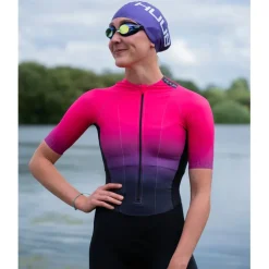 HUUB Design Collective Trisuit Dames - black/rose fade