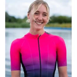 HUUB Design Collective Trisuit Dames - black/rose fade