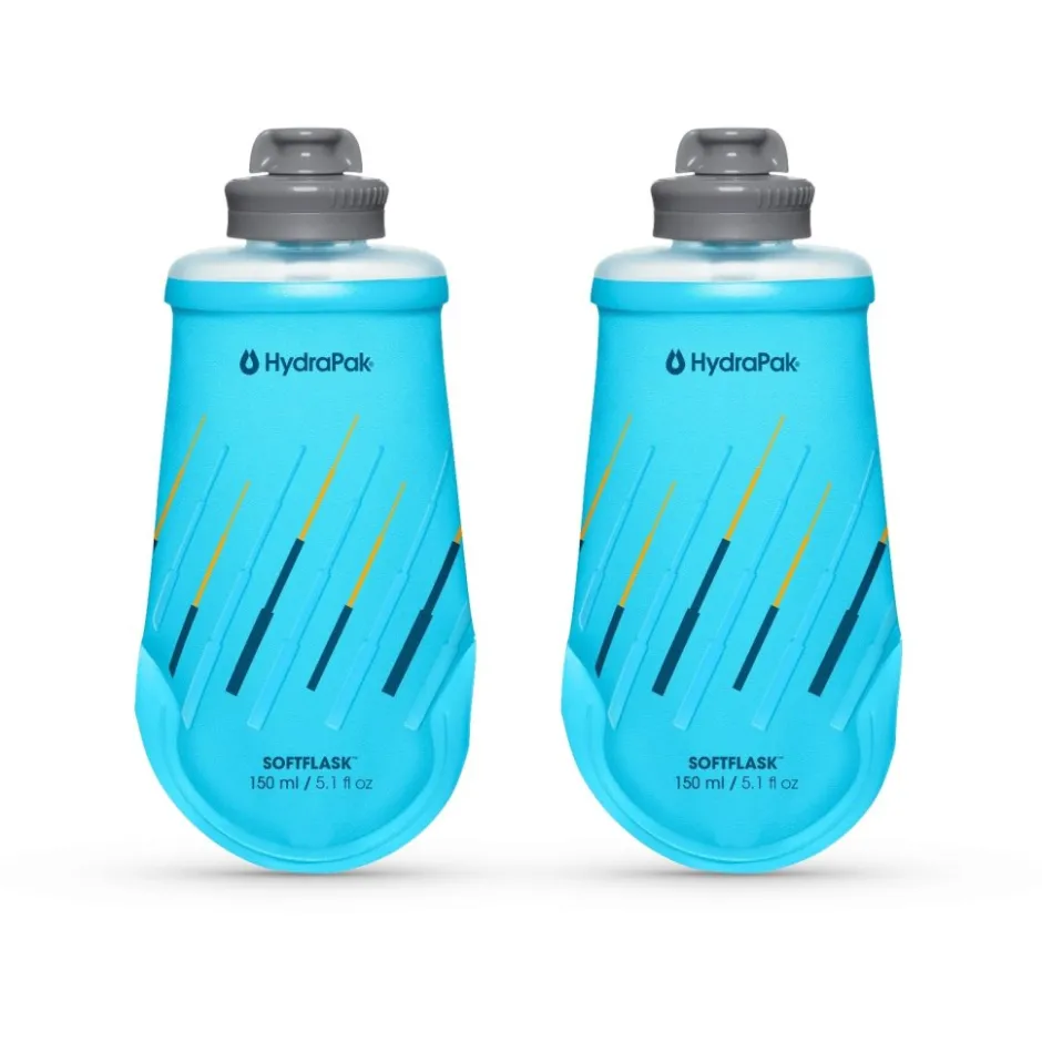 Accessoires|Bidons < Hydrapak Softflask Opvouwbare fles - 150 ml - Malibu Blue - 2 stukken