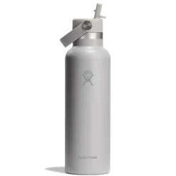 Hydro Flask 21oz Standard Mouth Isoleerfles + Flex Straw Decksel - 621ml - Birch