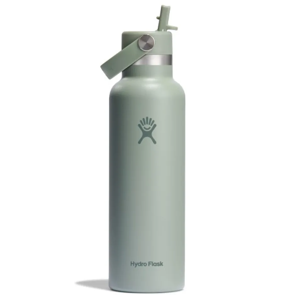 Outdoor Flessen & Thermosflessen < Hydro Flask 21oz Standard Mouth Isoleerfles + Flex Straw Decksel - 621ml - Tonal Agave