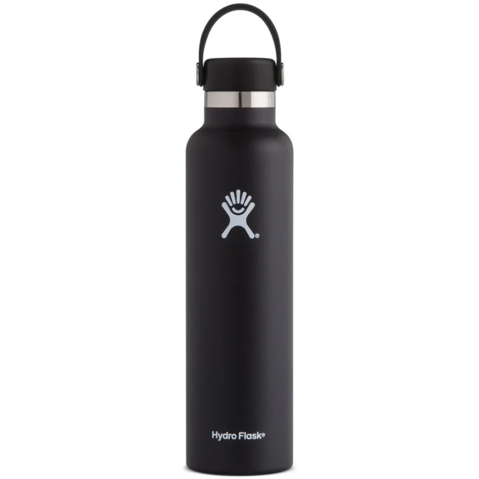 Outdoor Flessen & Thermosflessen < Hydro Flask 24oz Standard Mouth Isoleerfles + Flex Dop - 710ml - Black