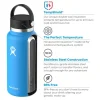 Hydro Flask 32oz Wide Mouth Thermofles + Flex Dop - 946ml - zwart
