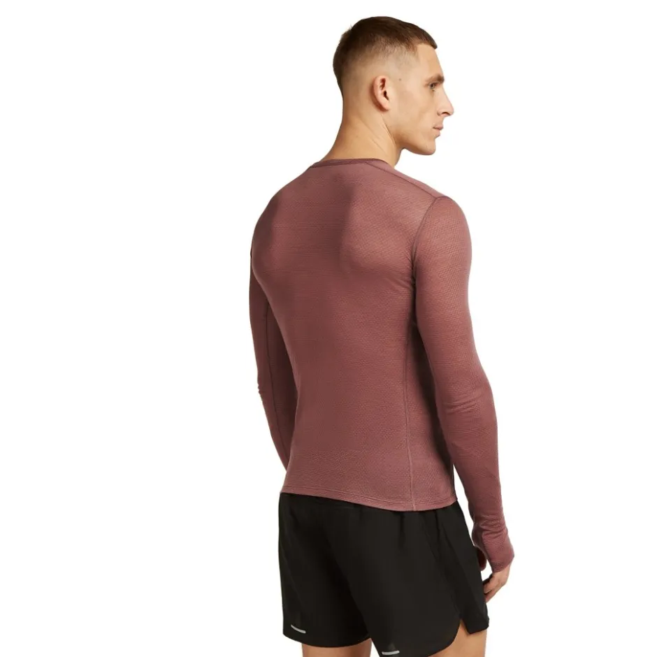 Baselayers < Icebreaker Merino 75 Coo-ite™ Featheright™ Heren overhemd met ange mouwen en ronde has - Carob