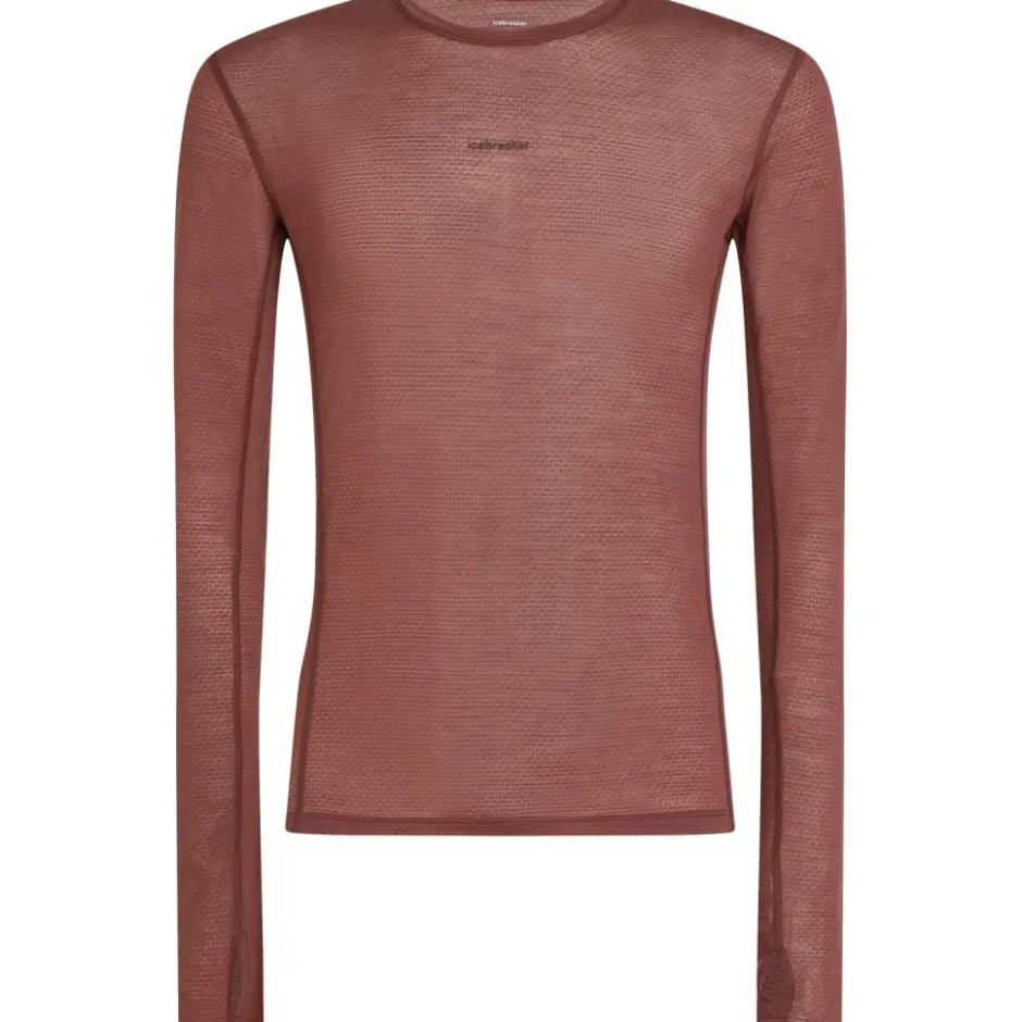 Baselayers < Icebreaker Merino 75 Coo-ite™ Featheright™ Heren overhemd met ange mouwen en ronde has - Carob