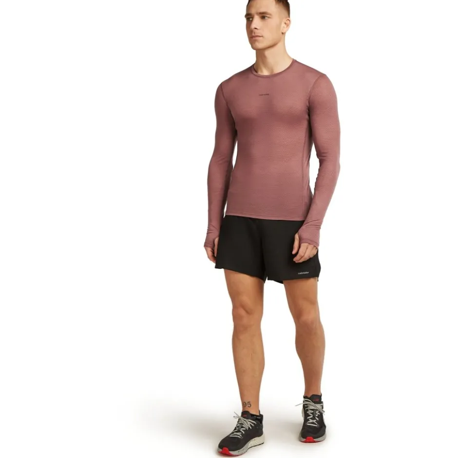 Baselayers < Icebreaker Merino 75 Coo-ite™ Featheright™ Heren overhemd met ange mouwen en ronde has - Carob