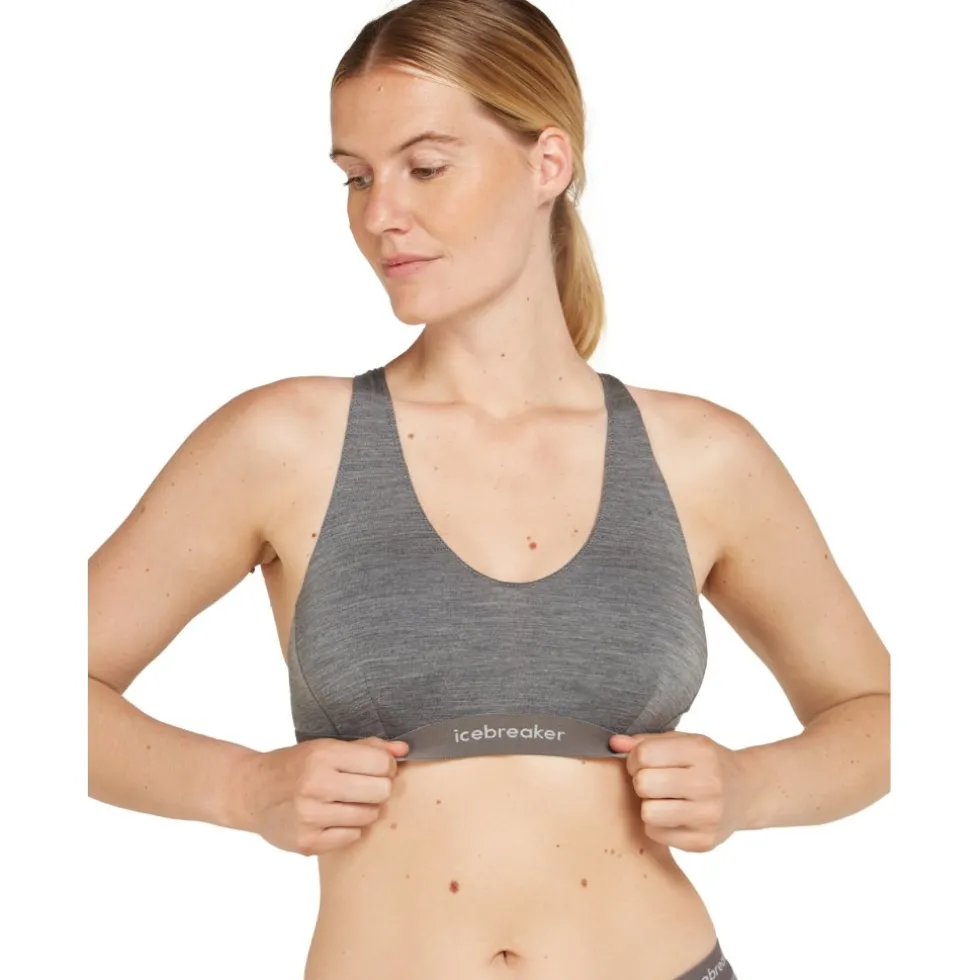 Icebreaker Merino 125 Cool-Lite™ Sprite Racerback BH Dames - Gritstone Hthr