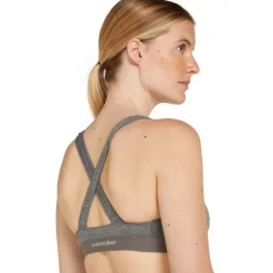 Icebreaker Merino 125 Cool-Lite™ Sprite Racerback BH Dames - Gritstone Hthr