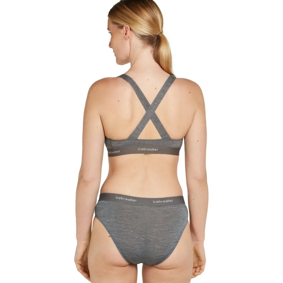 Icebreaker Merino 125 Cool-Lite™ Sprite Racerback BH Dames - Gritstone Hthr