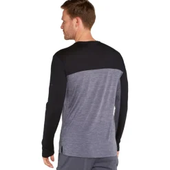 T-Shirts En Tops < Icebreaker Merino 125 Cool-Lite™ phere Colour Block T-hirt met lange mouwen voor heren - Graphite Hthr/Zwart