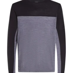T-Shirts En Tops < Icebreaker Merino 125 Cool-Lite™ phere Colour Block T-hirt met lange mouwen voor heren - Graphite Hthr/Zwart
