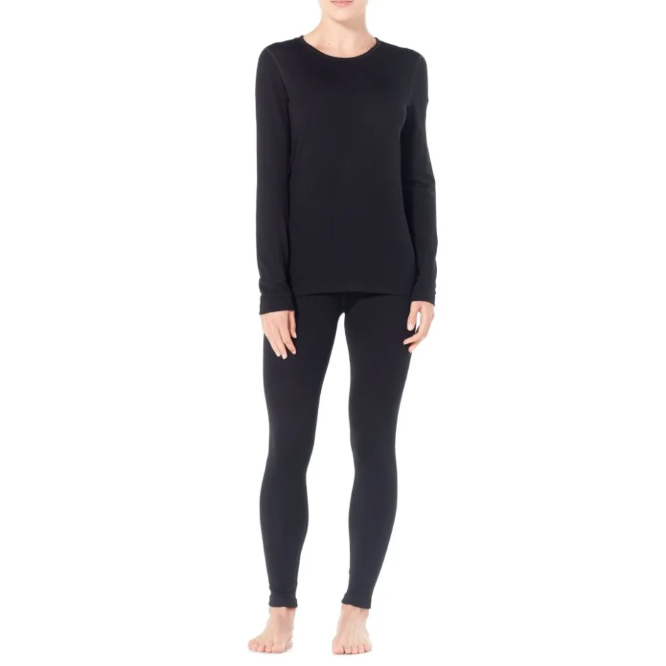 Baselayers < Icebreaker erino 260 Tech Crewe hirt et ange ouwen Dae - Zwart