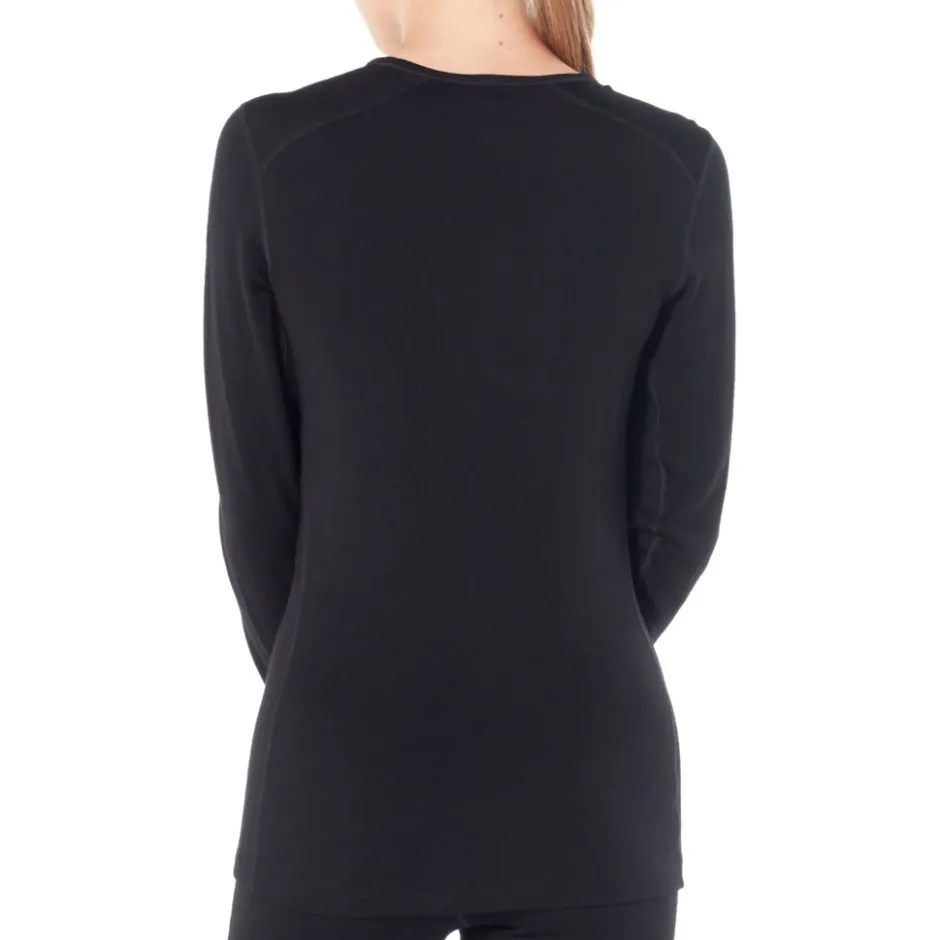 Baselayers < Icebreaker erino 260 Tech Crewe hirt et ange ouwen Dae - Zwart