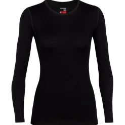 Baselayers < Icebreaker erino 260 Tech Crewe hirt et ange ouwen Dae - Zwart