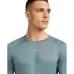 Baselayers < Icebreaker Merino 125 ZoneKnit™ Crewe hirt Heren - Aby/Blue Ah