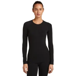 Icebreaker Merino 260 ZoneKnit™ Seamless Shirt met Lange Mouwen Dames - Zwart