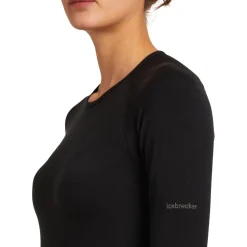 Icebreaker Merino 260 ZoneKnit™ Seamless Shirt met Lange Mouwen Dames - Zwart