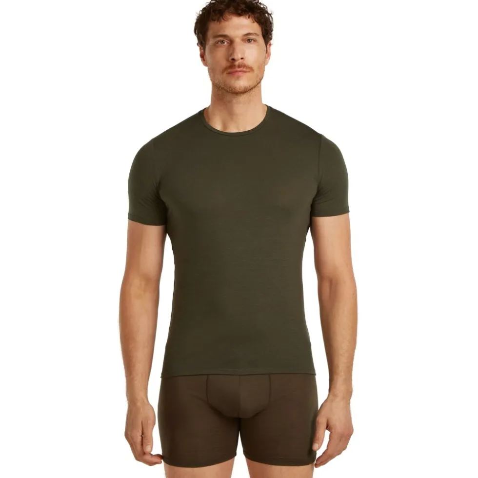 Icebreaker Merino Anatomica Korte mouwen Crewe t-shirt heren - Dark Loden