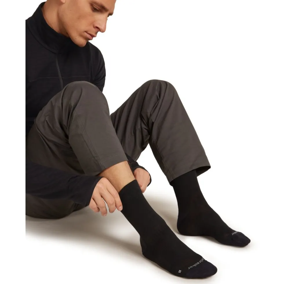 Icebreaker Merino Hike+ Liner Crew Sokken Heren - Zwart