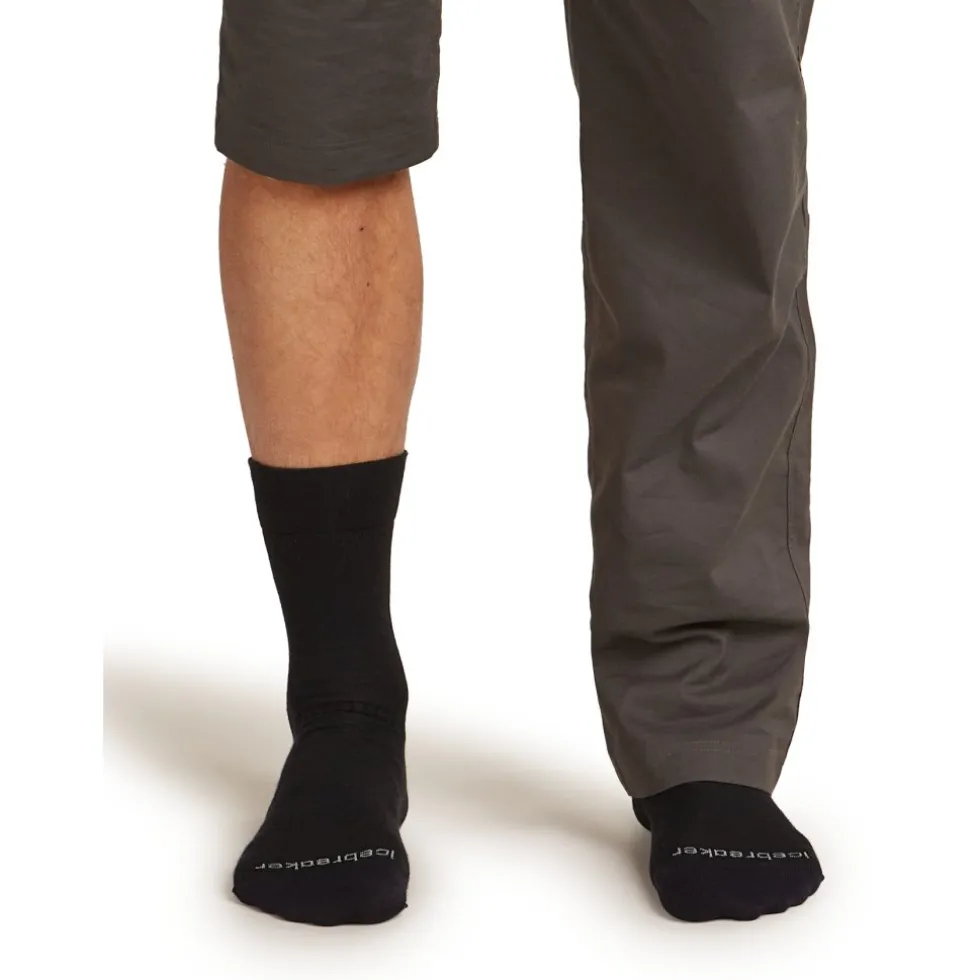 Icebreaker Merino Hike+ Liner Crew Sokken Heren - Zwart
