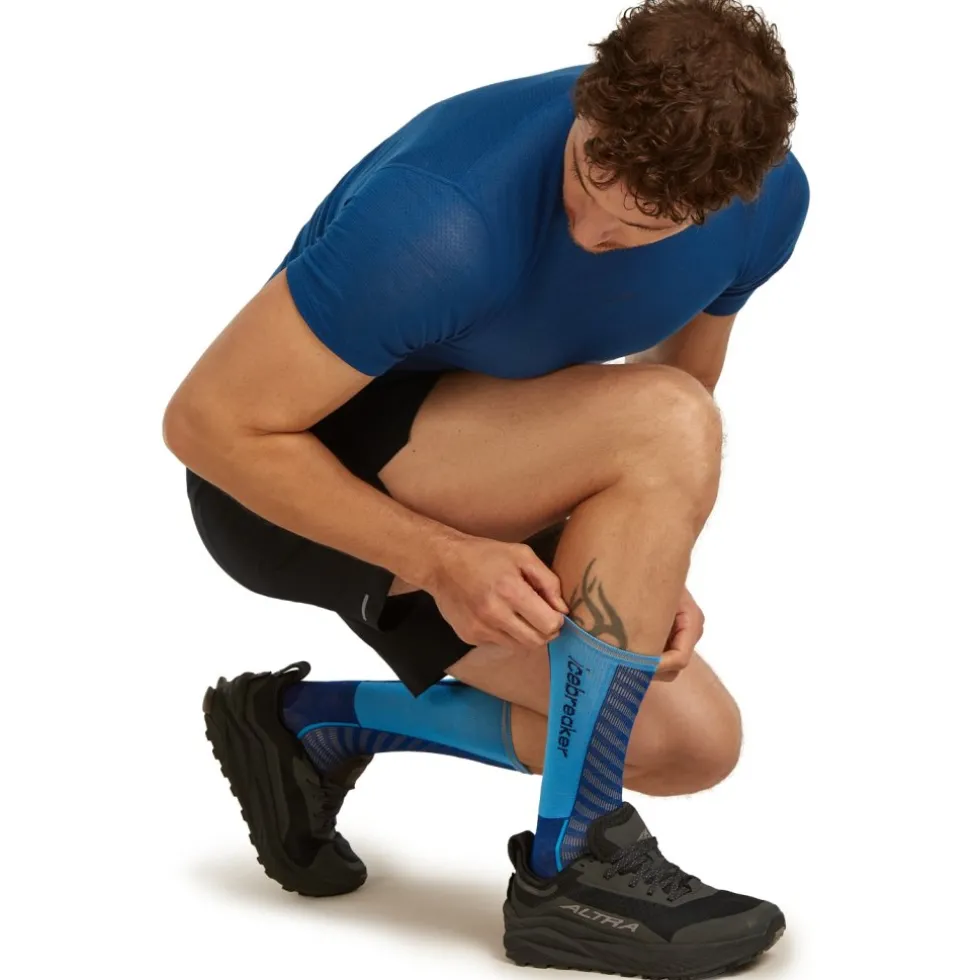 Icebreaker Merino Run+ Ultralight Crew Sokken Heren - Atlantis/Arctic