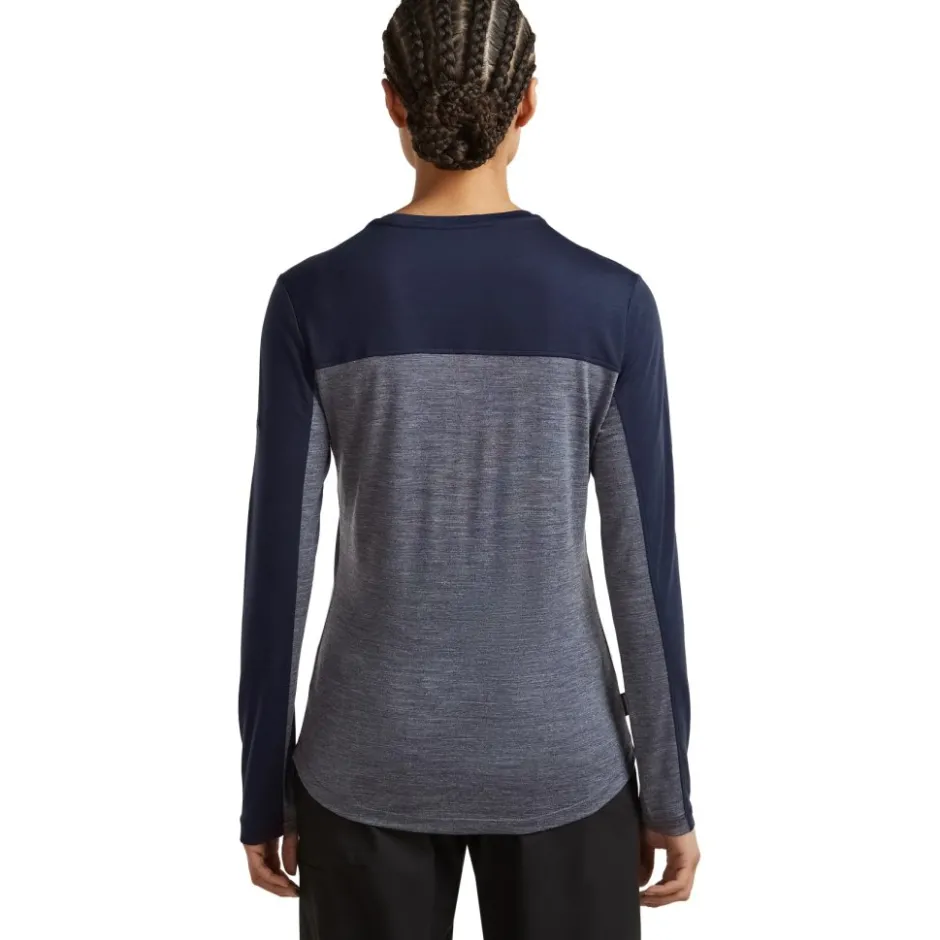 T-Shirts En Tops|Shirts & Midlayers < Icebreaker erino 125 Coo-ite™ phere Coour Bock T-hirt et ange ouwen voor dae - idnight Navy Hthr/idnight Navy