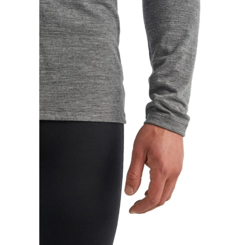 Icebreaker Merino 200 Oasis Thermo-shirt met lange mouwen voor heren - Gritstone Hthr