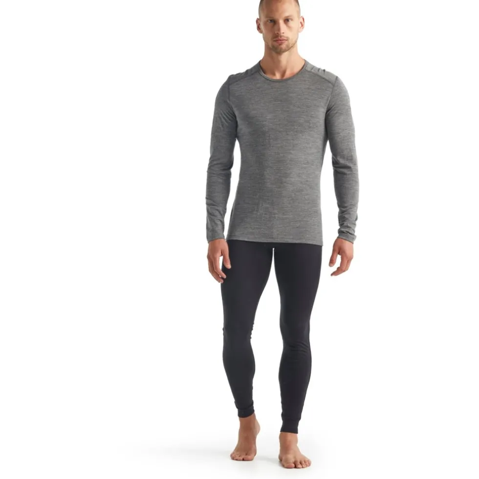 Icebreaker Merino 200 Oasis Thermo-shirt met lange mouwen voor heren - Gritstone Hthr