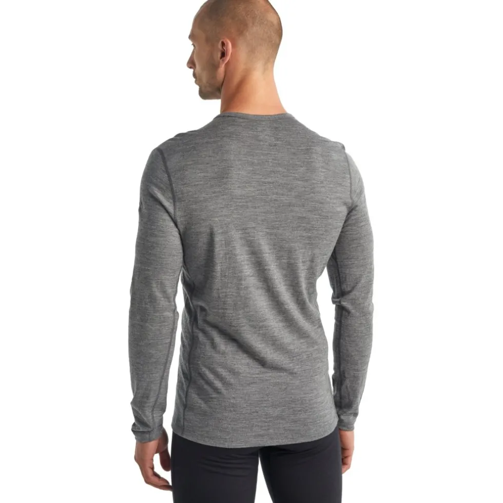 Icebreaker Merino 200 Oasis Thermo-shirt met lange mouwen voor heren - Gritstone Hthr