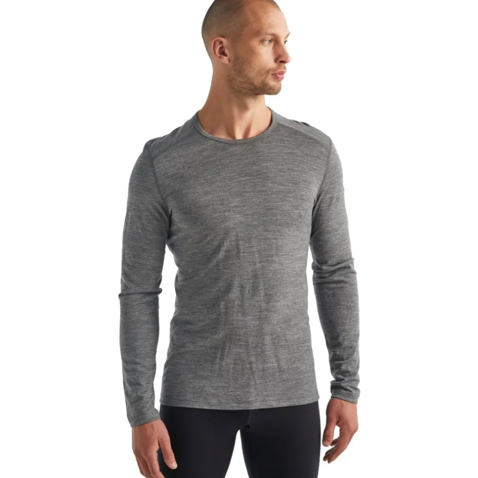 Icebreaker Merino 200 Oasis Thermo-shirt met lange mouwen voor heren - Gritstone Hthr
