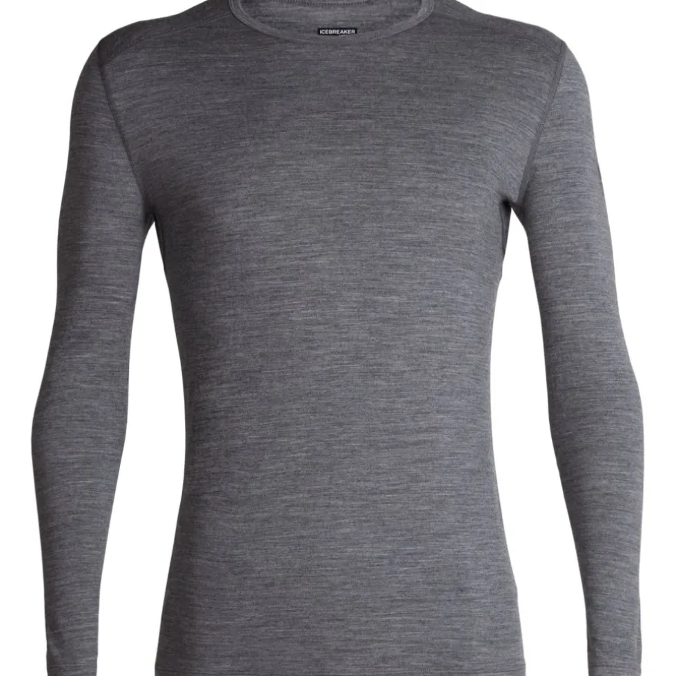 Icebreaker Merino 200 Oasis Thermo-shirt met lange mouwen voor heren - Gritstone Hthr